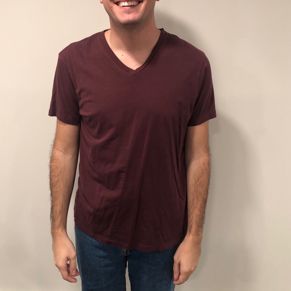 Burgundy J.Crew Tee